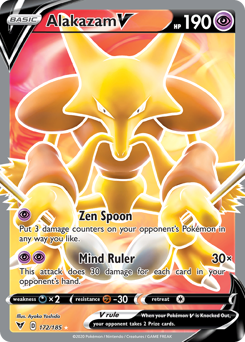 Alakazam V (172/185) [Sword & Shield: Vivid Voltage] | Gam3 Escape
