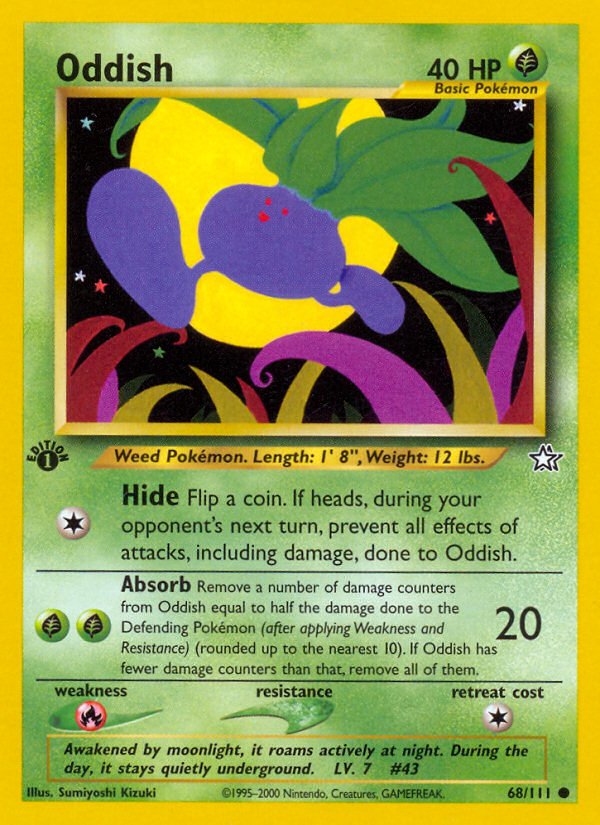 Oddish (68/111) [Neo Genesis 1st Edition] | Gam3 Escape