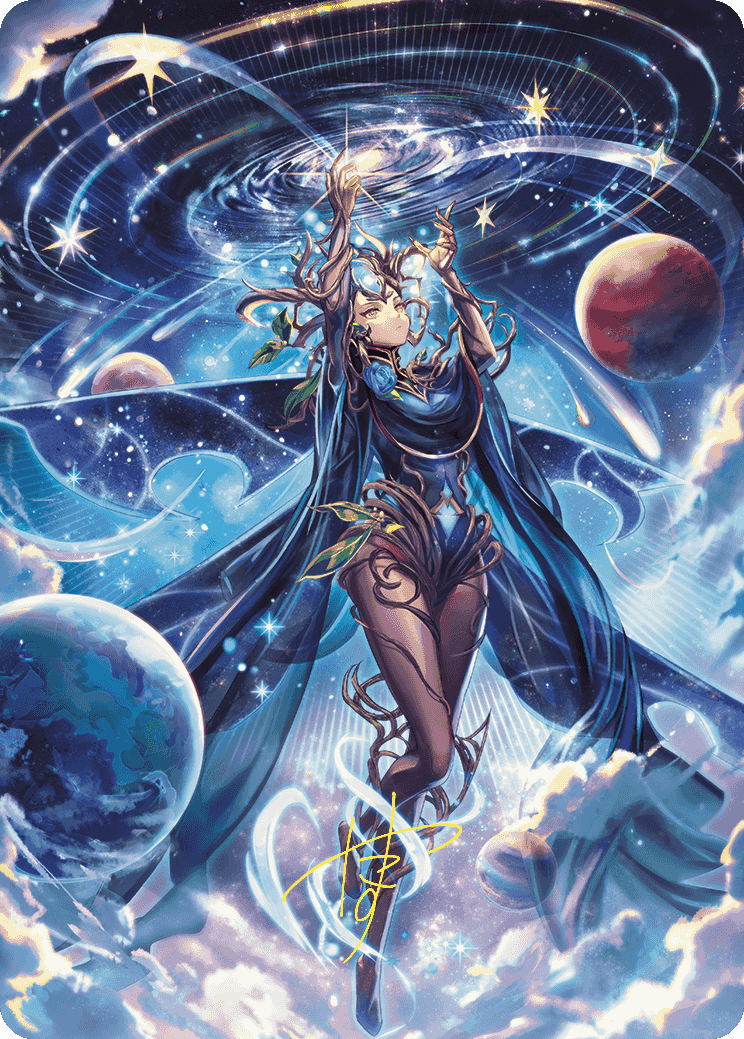 Omniscience Anime Art Card (Gold-Stamped Signature) [Wilds of Eldraine Art Series] | Gam3 Escape