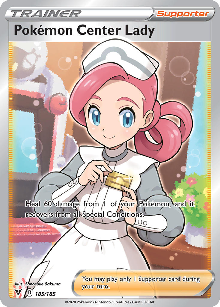 Pokemon Center Lady (185/185) [Sword & Shield: Vivid Voltage] | Gam3 Escape
