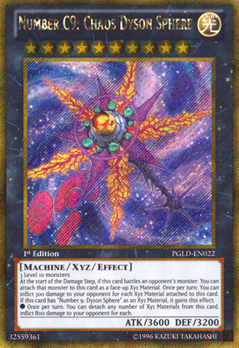 Number C9: Chaos Dyson Sphere [PGLD-EN022] Gold Secret Rare | Gam3 Escape