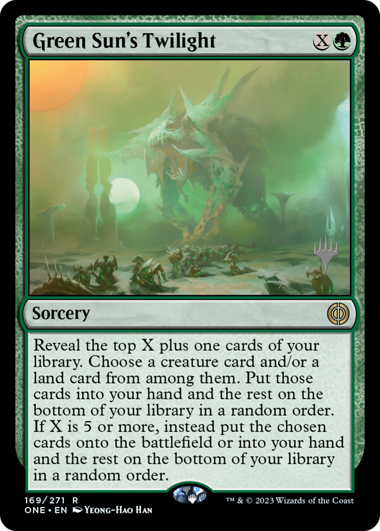 Green Sun's Twilight (Promo Pack) [Phyrexia: All Will Be One Promos] | Gam3 Escape