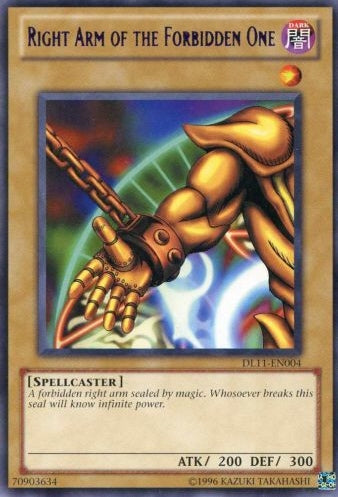 Right Arm of the Forbidden One (Purple) [DL11-EN004] Rare | Gam3 Escape