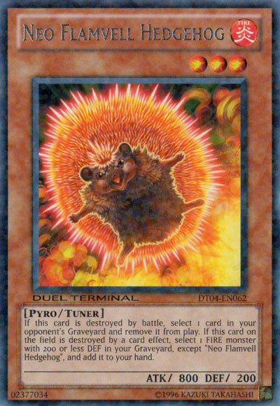 Neo Flamvell Hedgehog [DT04-EN062] Rare | Gam3 Escape