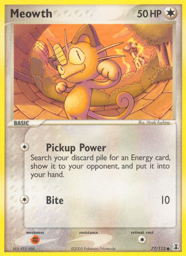 Meowth (77/113) [EX: Delta Species] | Gam3 Escape