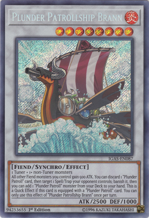 Plunder Patrollship Brann [IGAS-EN087] Secret Rare | Gam3 Escape