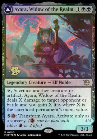 Ayara, Widow of the Realm // Ayara, Furnace Queen [March of the Machine Prerelease Promos] | Gam3 Escape