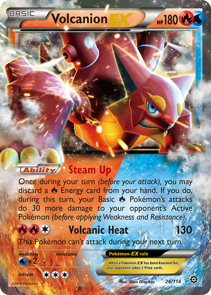 Volcanion EX (26/114) [XY: Steam Siege] | Gam3 Escape