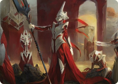 Porcelain Zealot Art Card [Phyrexia: All Will Be One Art Series] | Gam3 Escape