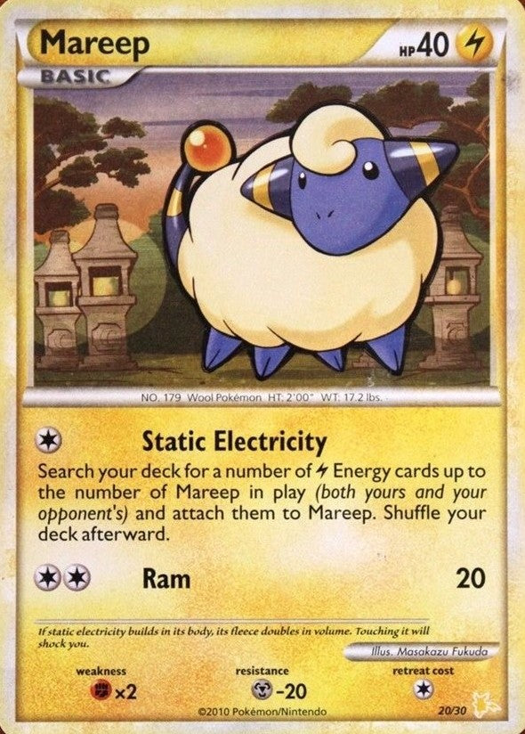 Mareep (20/30) [HeartGold & SoulSilver: Trainer Kit - Raichu] | Gam3 Escape