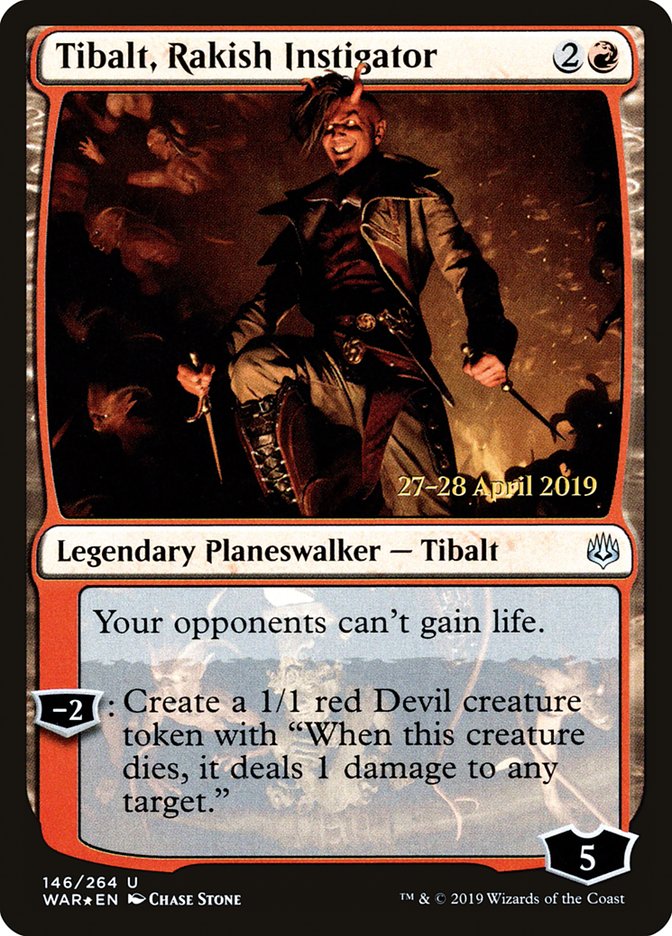 Tibalt, Rakish Instigator  [War of the Spark Prerelease Promos] | Gam3 Escape