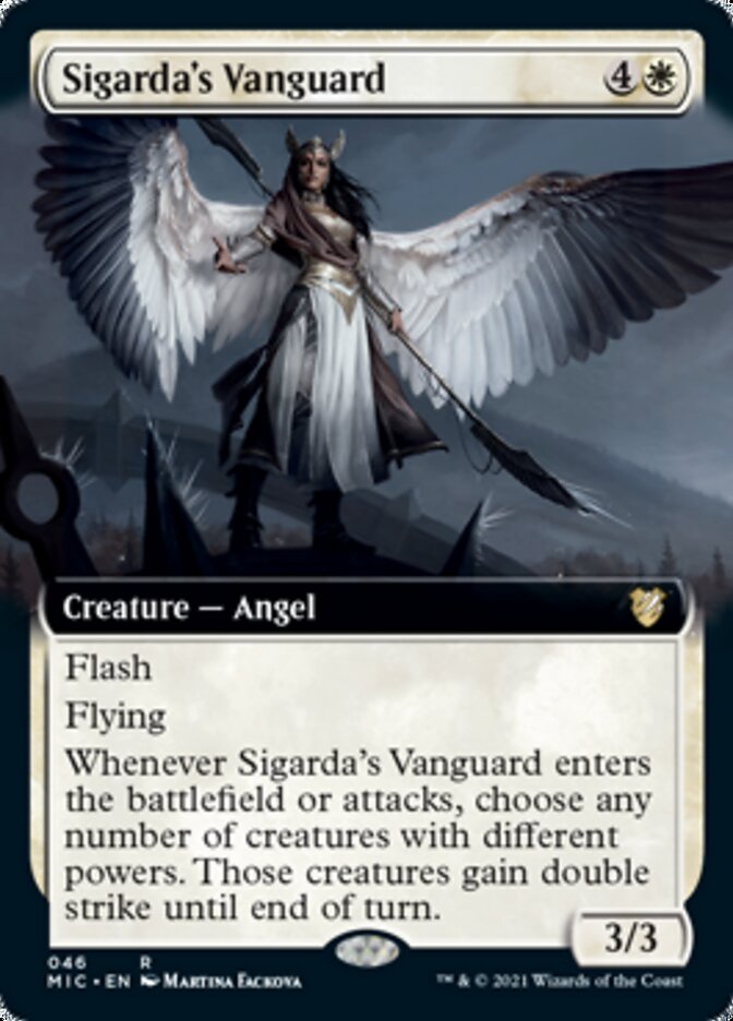 Sigarda's Vanguard (Extended) [Innistrad: Midnight Hunt Commander] | Gam3 Escape