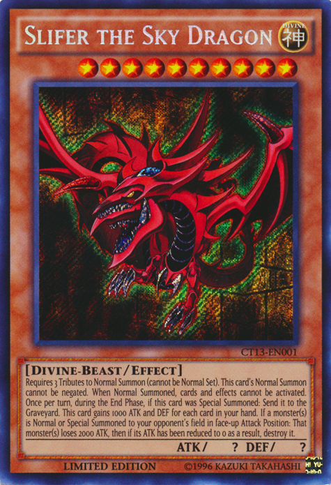 Slifer the Sky Dragon [CT13-EN001] Secret Rare | Gam3 Escape