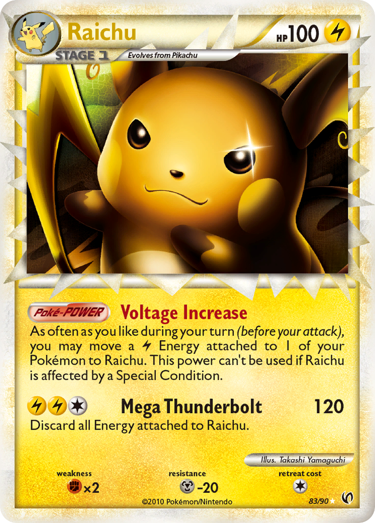 Raichu (83/90) [HeartGold & SoulSilver: Undaunted] | Gam3 Escape