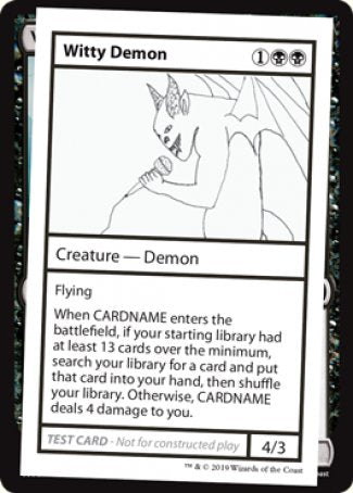 Witty Demon (2021 Edition) [Mystery Booster Playtest Cards] | Gam3 Escape