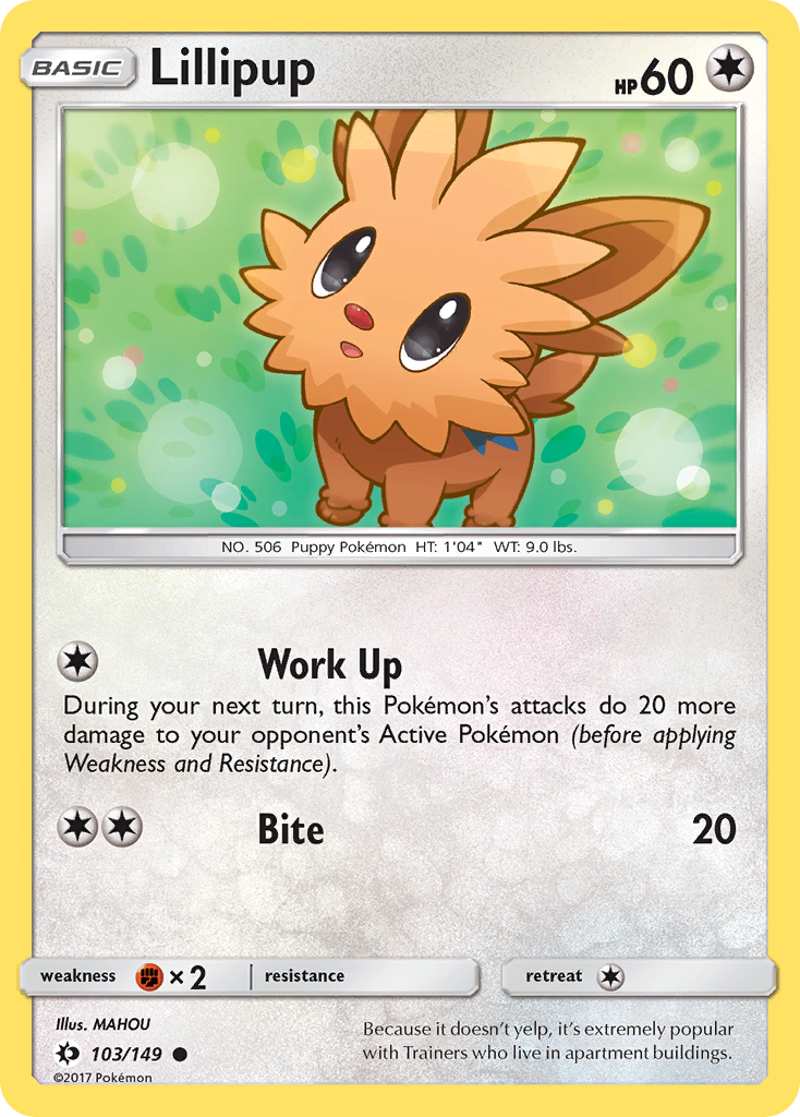 Lillipup (103/149) [Sun & Moon: Base Set] | Gam3 Escape