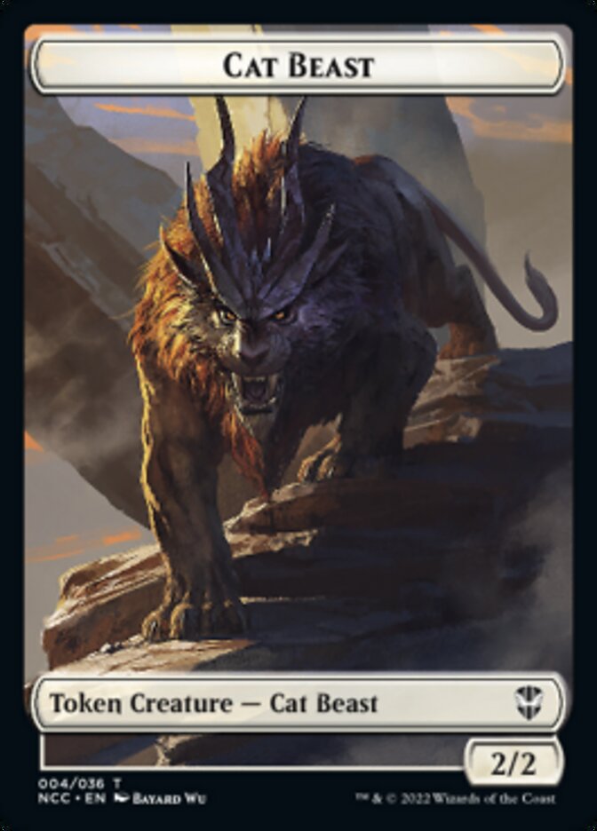 Soldier (09) // Cat Beast Double-sided Token [Streets of New Capenna Commander Tokens] | Gam3 Escape