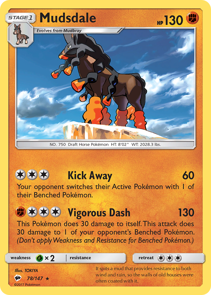 Mudsdale (78/147) [Sun & Moon: Burning Shadows] | Gam3 Escape