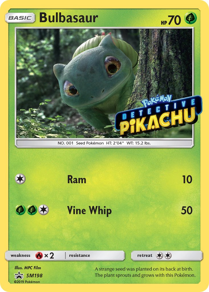 Bulbasaur (SM198) (Detective Pikachu Stamped) [Sun & Moon: Black Star Promos] | Gam3 Escape