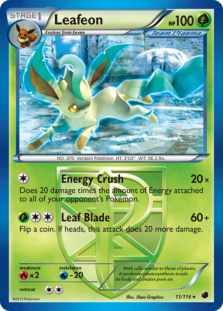 Leafeon (11/116) [Black & White: Plasma Freeze] | Gam3 Escape