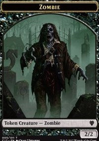 Zombie (005) // Gold (010) Double-sided Token [Commander 2017 Tokens] | Gam3 Escape