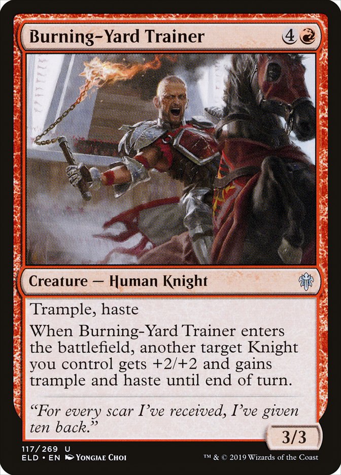 Burning-Yard Trainer [Throne of Eldraine] | Gam3 Escape