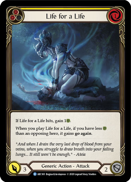 Life for a Life (Yellow) [ARC165] Unlimited Normal | Gam3 Escape