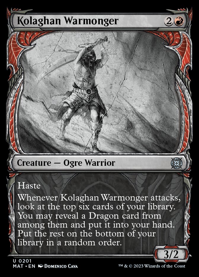 Kolaghan Warmonger (Showcase Halo Foil) [March of the Machine: The Aftermath] | Gam3 Escape