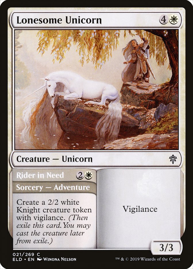 Lonesome Unicorn // Rider in Need [Throne of Eldraine] | Gam3 Escape