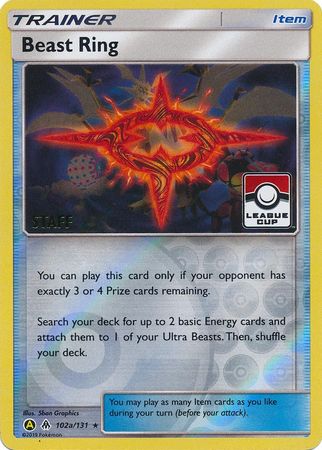 Beast Ring (102a/131) (League Promo Staff) [Sun & Moon: Forbidden Light] | Gam3 Escape