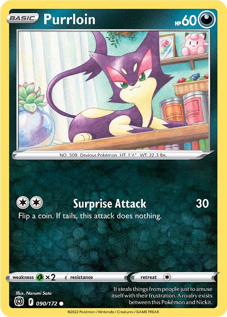 Purrloin (090/172) [Sword & Shield: Brilliant Stars] | Gam3 Escape