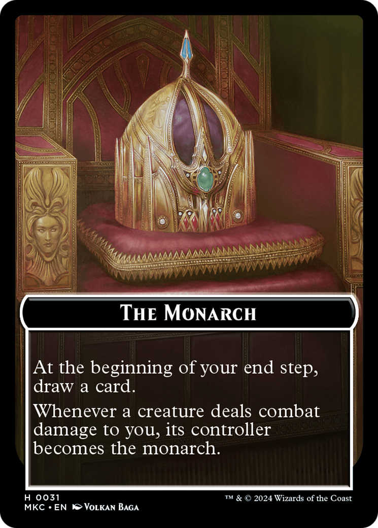 Gold // The Monarch Double-Sided Token [Murders at Karlov Manor Commander Tokens] | Gam3 Escape