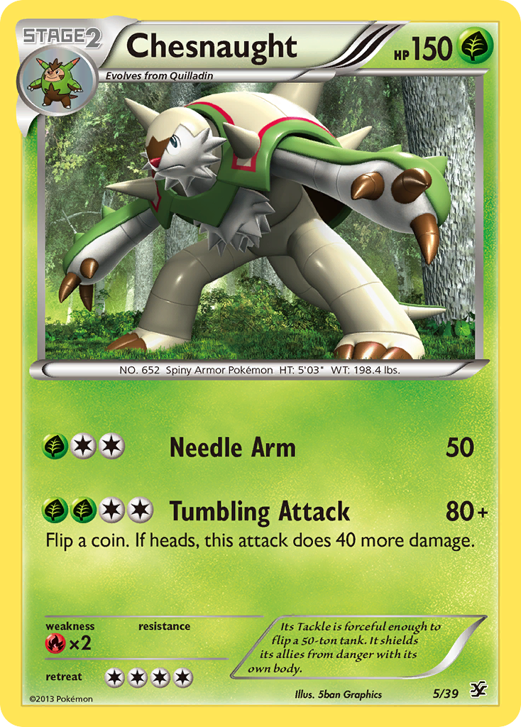 Chesnaught (5/39) [XY: Kalos Starter Set] | Gam3 Escape