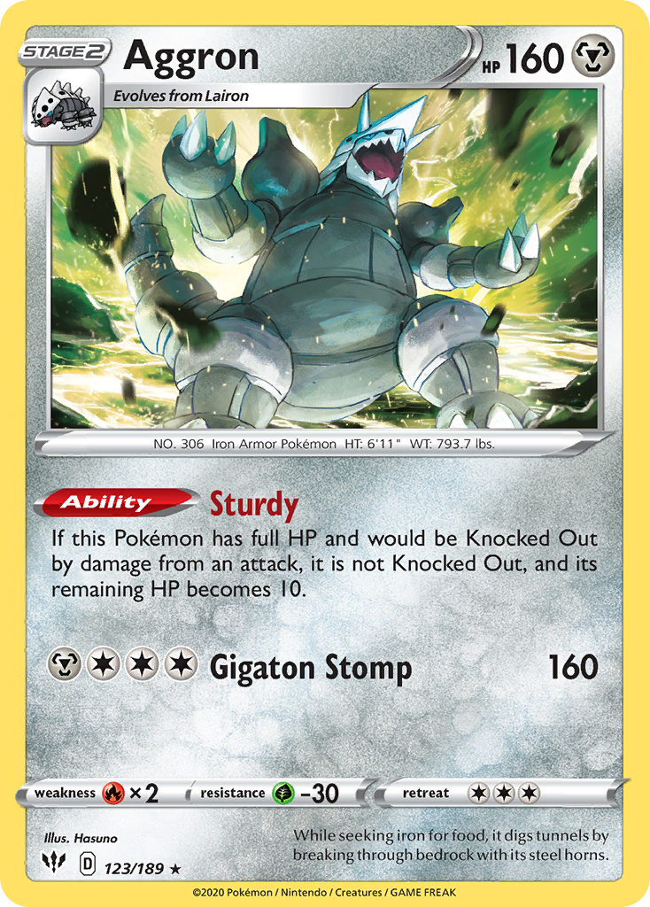 Aggron (123/189) [Sword & Shield: Darkness Ablaze] | Gam3 Escape