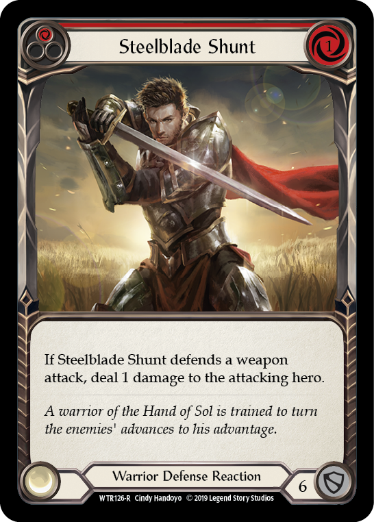 Steelblade Shunt (Red) [WTR126-R] Alpha Print Rainbow Foil | Gam3 Escape