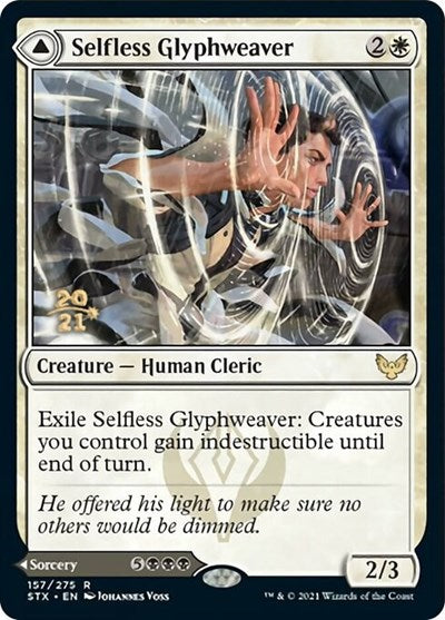 Selfless Glyphweaver // Deadly Vanity [Strixhaven: School of Mages Prerelease Promos] | Gam3 Escape