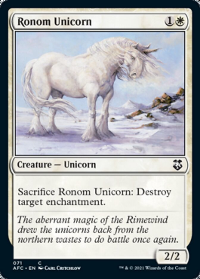 Ronom Unicorn [Dungeons & Dragons: Adventures in the Forgotten Realms Commander] | Gam3 Escape