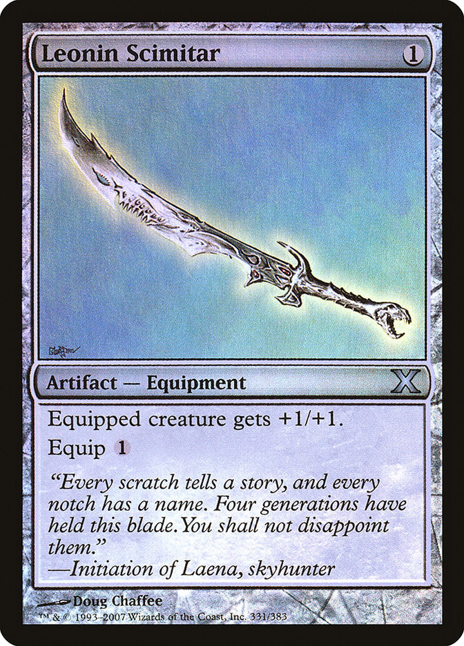 Leonin Scimitar (Premium Foil) [Tenth Edition] | Gam3 Escape