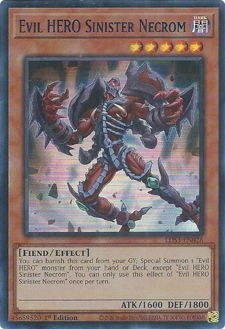 Evil HERO Sinister Necrom (Blue) [LDS3-EN026] Ultra Rare | Gam3 Escape