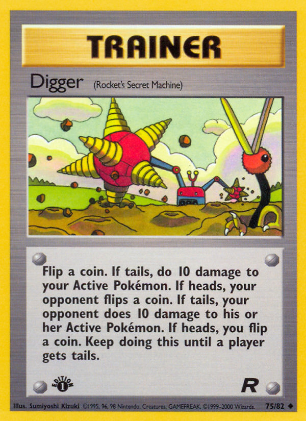 Digger (75/82) [Team Rocket 1st Edition] | Gam3 Escape