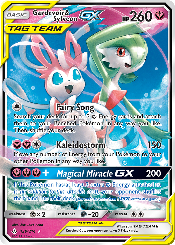 Gardevoir & Sylveon GX (130/214) [Sun & Moon: Unbroken Bonds] | Gam3 Escape