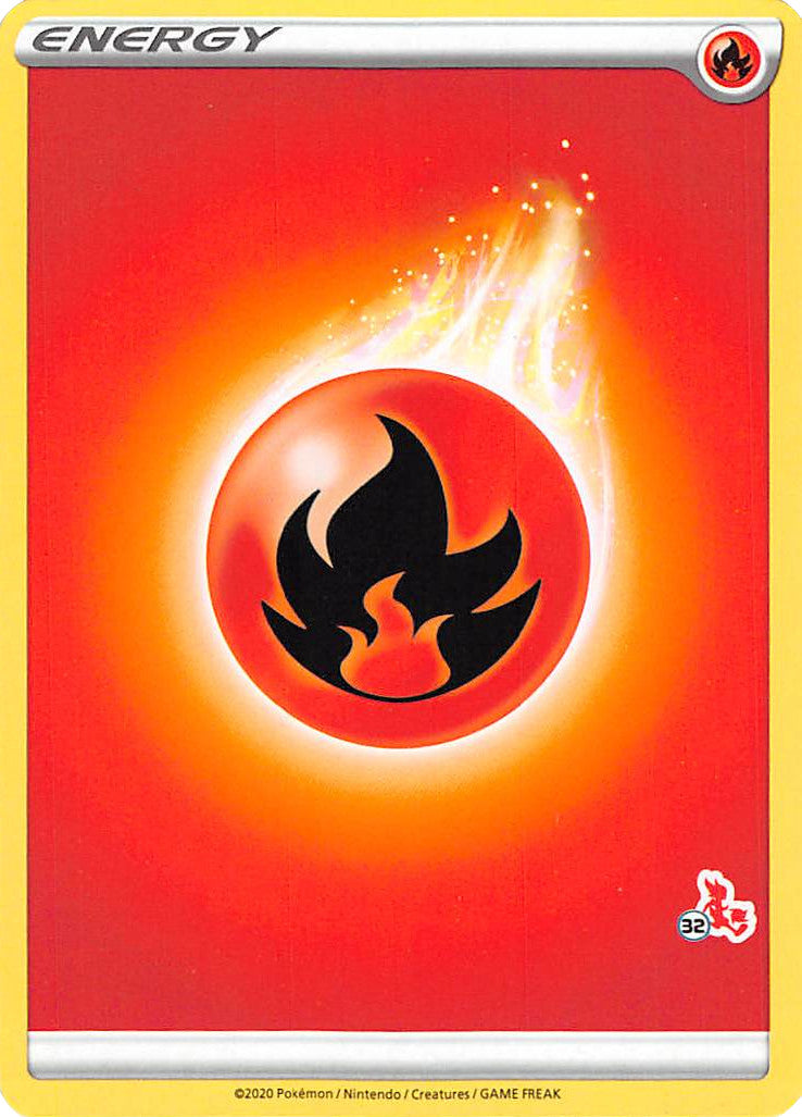 Fire Energy (Cinderace Stamp #32) [Battle Academy 2022] | Gam3 Escape