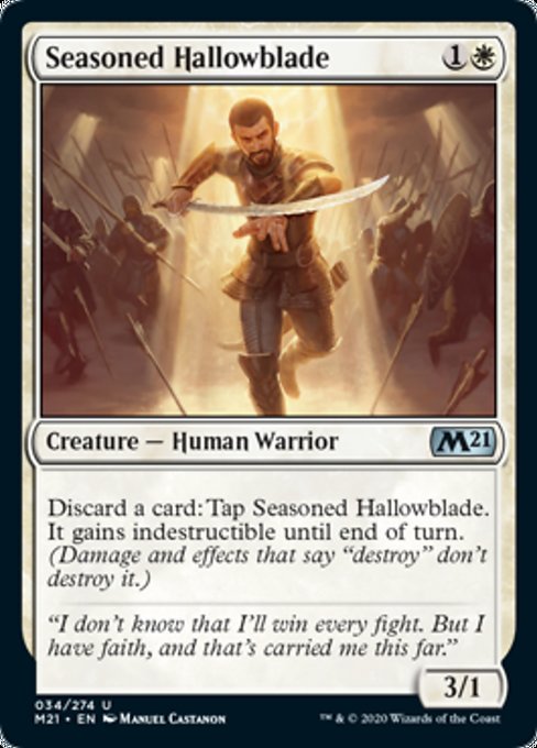 Seasoned Hallowblade [Core Set 2021] | Gam3 Escape