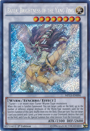 Baxia, Brightness of the Yang Zing [MP15-EN096] Secret Rare | Gam3 Escape