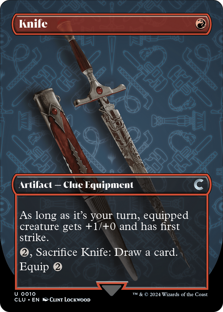 Knife (Borderless) [Ravnica: Clue Edition] | Gam3 Escape