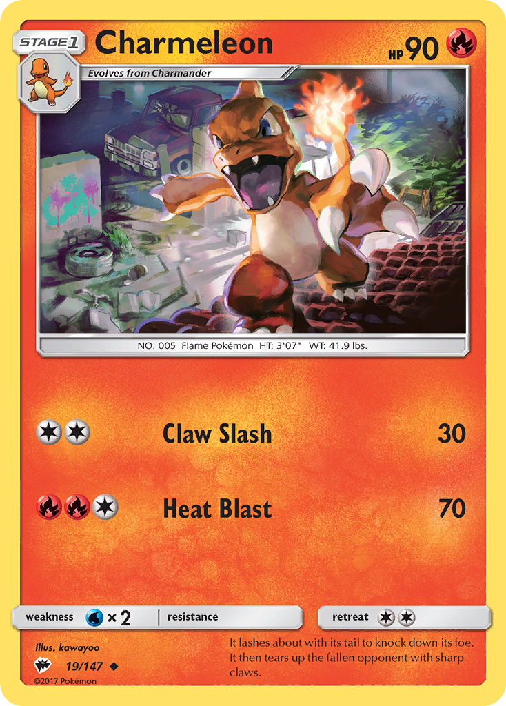 Charmeleon (19/147) [Sun & Moon: Burning Shadows] | Gam3 Escape