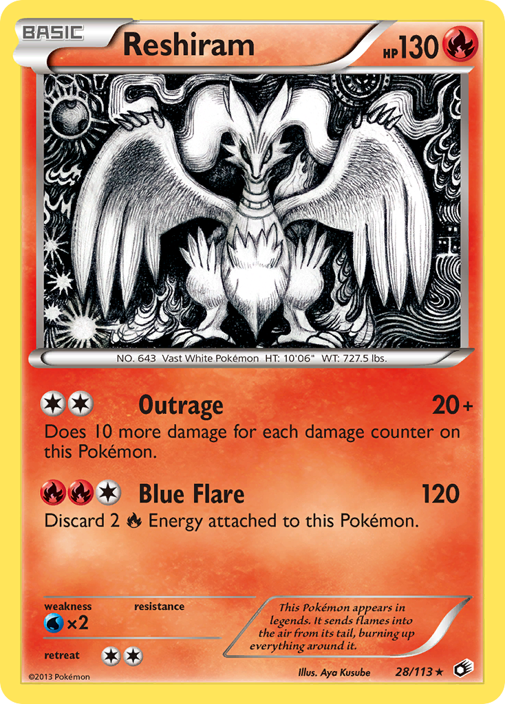 Reshiram (28/113) [Black & White: Legendary Treasures] | Gam3 Escape