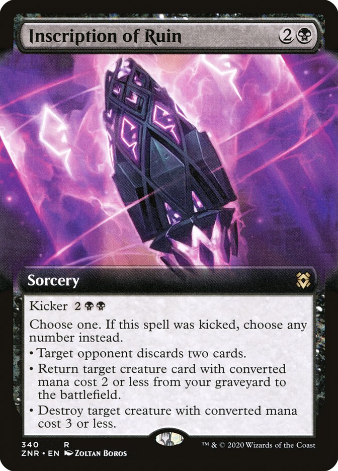 Inscription of Ruin (Extended Art) [Zendikar Rising] | Gam3 Escape