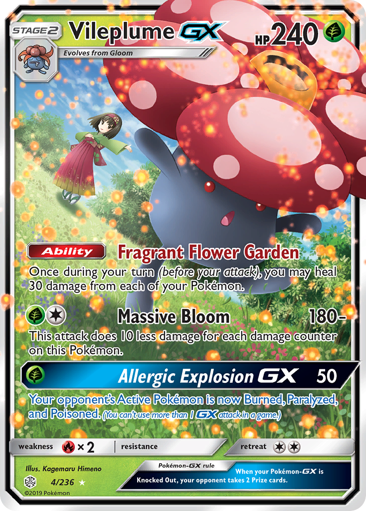 Vileplume GX (4/236) [Sun & Moon: Cosmic Eclipse] | Gam3 Escape