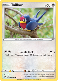 Taillow (133/185) [Sword & Shield: Vivid Voltage] | Gam3 Escape